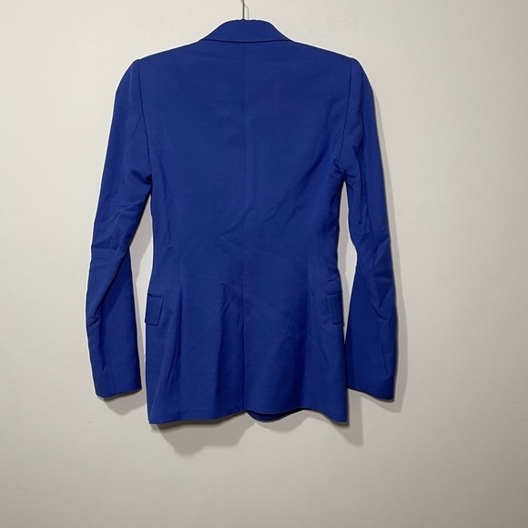 Reiss Haya Cobalt Blue fitted single breasted linen blend Blazer Jacket in US 0 - Picture 11 of 12